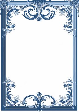 blue frame of the official diploma  Certificate