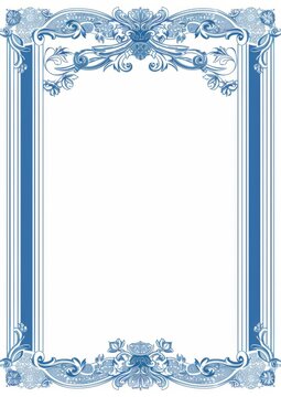 blue frame of the official diploma  Certificate