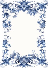 Official Document Template with Blue Ornamentation