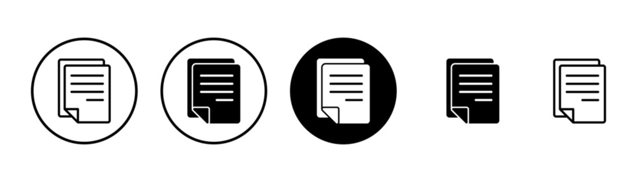 Document icon vector isolated on white background. Paper icon. File Icon