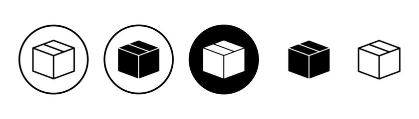 Box icon vector isolated on white background. Cardboard box, packaging open. Box vector icon