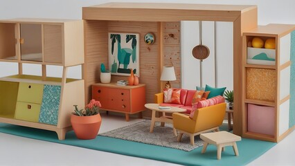 Vintage Vibes: Transform Your Doll House into a Midcentury Modern Masterpiece