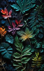 Colorfull Leaves - obrazy, fototapety, plakaty