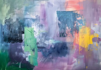abstract black frame princess soft blur light green purple blue pink tints well scratches oil fragments stands easel upbeat grey shift