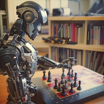 The strategy and tactics employed by a robot chess player
