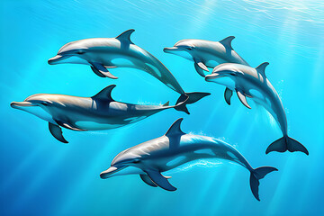 dolphin friends, ai, generative, 생성형