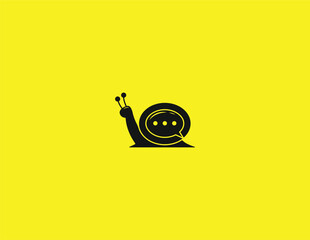 snail chat logo modern futuristic © Flip_Art