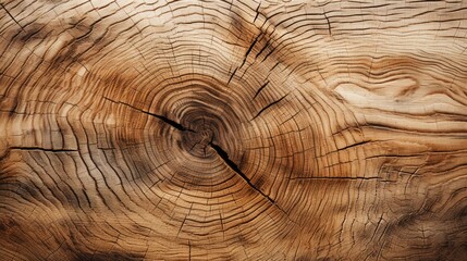 Fototapeta premium Delve into the organic warmth of a wooden cut texture. Ai Generated