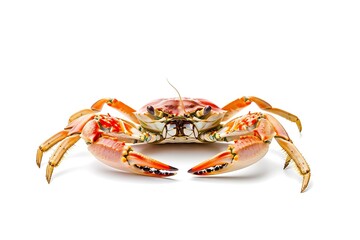 Generative AI : Red Sea Crab isolated on white background