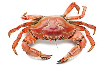 Generative AI : Red Sea Crab isolated on white background