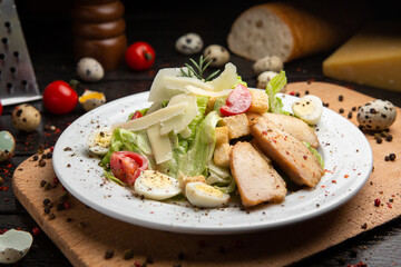 caesar salad on a plate