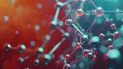 Obraz premium Molecules illustration with technology style.