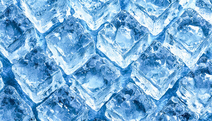 Background image with ice cubes laid out - obrazy, fototapety, plakaty