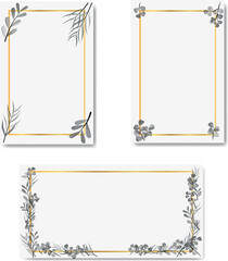 Watercolor arrangement of gray leaves, elegant hand drawn. Monochrome color. Can be used for invitation designs, backgrounds, templates RGB