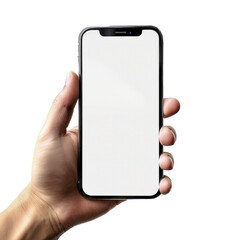 A Hand Holding An Iphoneisolated on transparent background