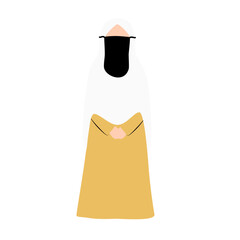 Niqabi muslim woman illustration