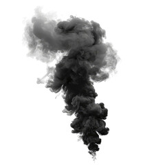 Black Smoke Or Fogisolated on transparent background