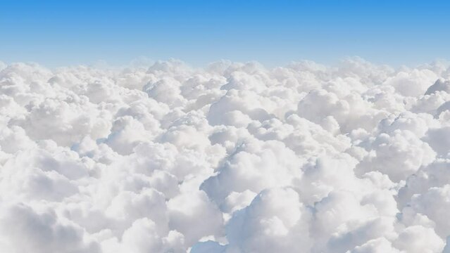 Experience the serenity of flying above white clouds in this captivating cloudscape video loop. Perfect for relaxation and meditation