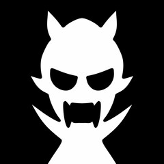 halloween ghost on black background. isolated