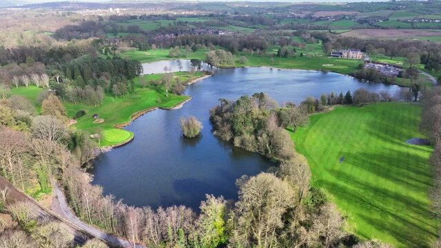 Aerial view of Malone Golf Club County Down Northern Ireland 08-04-2024
