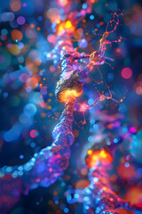 Beautiful Microscopic View of a Neurotransmitter Molecule Structure: A Mathematical Concept of the PD Score