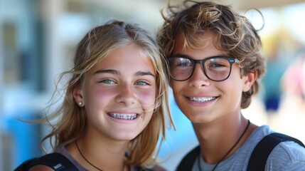 portrait of a teenager with braces
