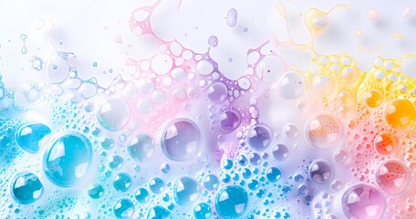 Vibrant Spectrum of Soap Bubbles Background