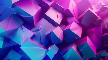 Obraz premium modern 3d wallpaper, blue purple color geometric shapes 3d render abstract background, business background 