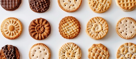 Biscuits displayed on a white background - Powered by Adobe