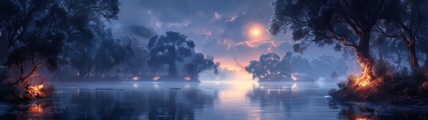Surreal Landscapes and Otherworldly Creatures in Parallel Dimension super ultrawide wallpaper