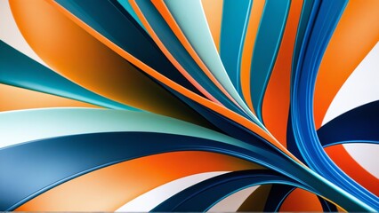 3d rendering of multicolor abstract background with concentric lines