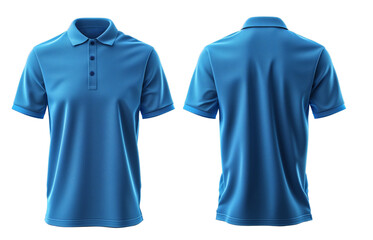 Classic Blue Polo: Elegance in Casual Wear , cut out