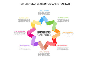 Fototapeta premium Multi side star shape infographic template design