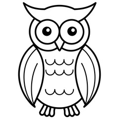 owl illustration mascot,owl silhouette,owl vector,icon,svg,characters,Holiday t shirt,black owl  drawn trendy logo Vector illustration,owl line art on a white background