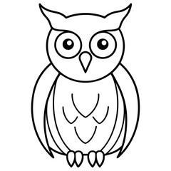 owl illustration mascot,owl silhouette,owl vector,icon,svg,characters,Holiday t shirt,black owl  drawn trendy logo Vector illustration,owl line art on a white background