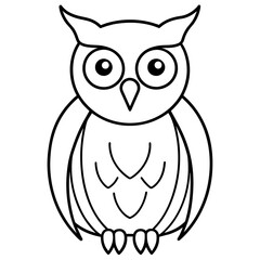 owl illustration mascot,owl silhouette,owl vector,icon,svg,characters,Holiday t shirt,black owl  drawn trendy logo Vector illustration,owl line art on a white background