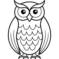 owl illustration mascot,owl silhouette,owl vector,icon,svg,characters,Holiday t shirt,black owl  drawn trendy logo Vector illustration,owl line art on a white background