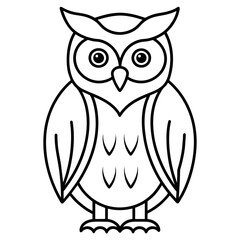 owl illustration mascot,owl silhouette,owl vector,icon,svg,characters,Holiday t shirt,black owl  drawn trendy logo Vector illustration,owl line art on a white background