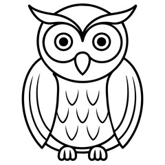 owl illustration mascot,owl silhouette,owl vector,icon,svg,characters,Holiday t shirt,black owl  drawn trendy logo Vector illustration,owl line art on a white background