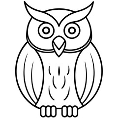 owl illustration mascot,owl silhouette,owl vector,icon,svg,characters,Holiday t shirt,black owl  drawn trendy logo Vector illustration,owl line art on a white background