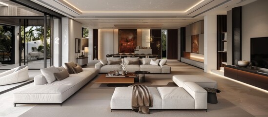 Obraz premium Contemporary style living room
