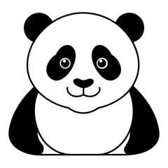 panda  illustration mascot,panda  silhouette,panda  vector,icon,svg,characters,Holiday t shirt,black bear  drawn trendy logo Vector illustration,bear line art on a white background