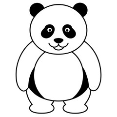 panda  illustration mascot,panda  silhouette,panda  vector,icon,svg,characters,Holiday t shirt,black bear  drawn trendy logo Vector illustration,bear line art on a white background