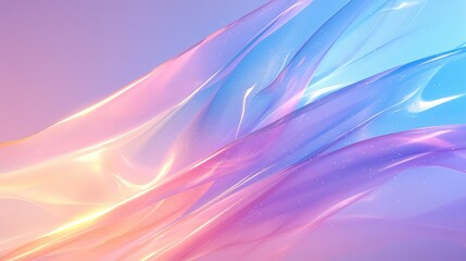 Abstract fluid iridescent holographic neon curved wave in motion colorful background 3d render. Gradient design element for backgrounds, banners, wallpapers, posters and covers