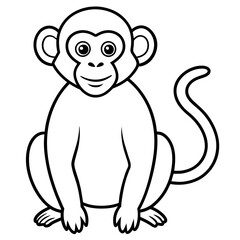 monkey illustration mascot,monkeys silhouette,monkey  vector,icon,svg,characters,cartoon,Holiday t shirt,black monkey drawn trendy logo Vector illustration,monkey line art on a white background