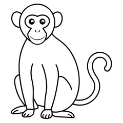 monkey illustration mascot,monkeys silhouette,monkey  vector,icon,svg,characters,cartoon,Holiday t shirt,black monkey drawn trendy logo Vector illustration,monkey line art on a white background