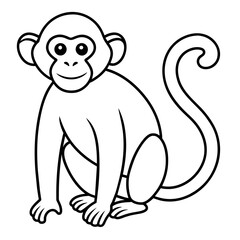 monkey illustration mascot,monkeys silhouette,monkey  vector,icon,svg,characters,cartoon,Holiday t shirt,black monkey drawn trendy logo Vector illustration,monkey line art on a white background