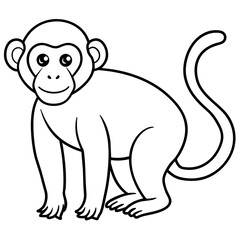monkey illustration mascot,monkeys silhouette,monkey  vector,icon,svg,characters,cartoon,Holiday t shirt,black monkey drawn trendy logo Vector illustration,monkey line art on a white background