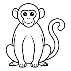monkey illustration mascot,monkeys silhouette,monkey  vector,icon,svg,characters,cartoon,Holiday t shirt,black monkey drawn trendy logo Vector illustration,monkey line art on a white background