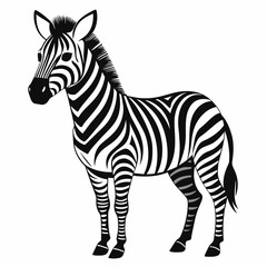 Fototapeta na wymiar zebra vector illustration mascotzebra silhouette,zebra vector,icon,svg,characters,cartoon,Holiday t shirt,black zebra drawn trendy logo Vector illustration,zebra line art on a white background